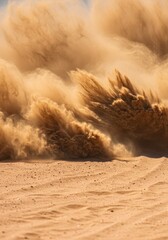 Photo Extreme Desert Sandstorm Dust Brown Arid Climate