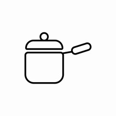 Pot with handle icon vector sign