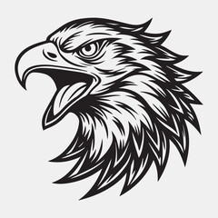 eagle silhouette vector logo illustration sticker