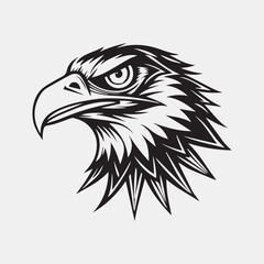 Obraz premium eagle silhouette vector logo illustration sticker