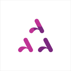 Logo Simple Initial Letter A Vector on White Background