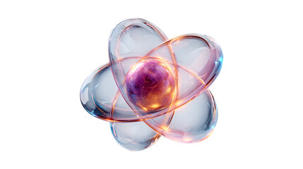 Glowing Atomic Structure Abstract Science Energy,