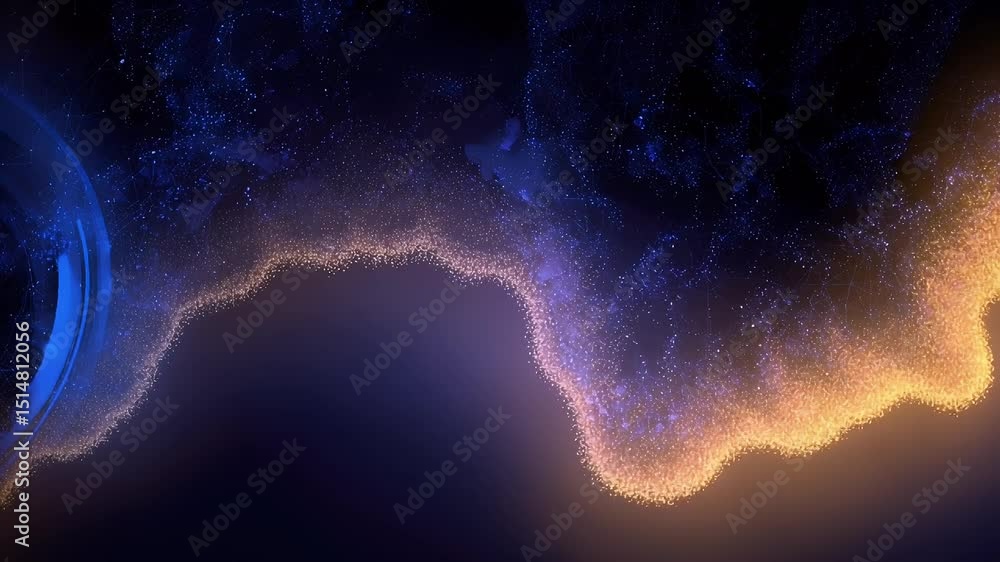 Wall mural abstract cosmic scene with vibrant colors and ethereal patterns resembling human features in the bac