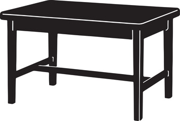 wooden table isolated on white