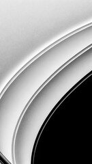 Minimal abstract design with black and white curved layers
