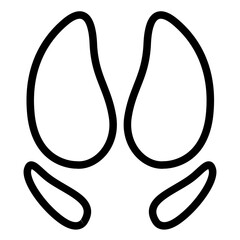 Buffalo paw icon print vector silhouette footprint
