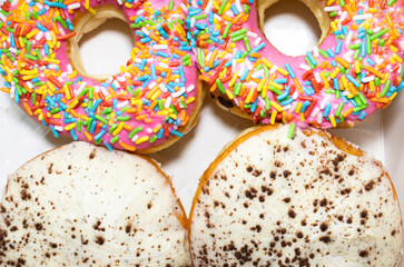 Various donuts in its package. After edits.