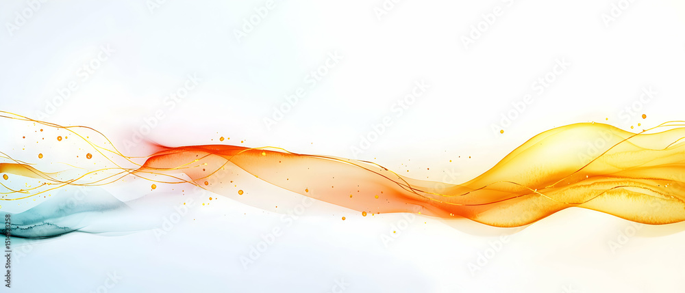 Poster abstract colorful flowing waves background design
