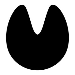 Horse paw icon print vector silhouette footprint