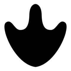 Swan paw icon print vector silhouette footprint