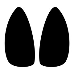 Cow paw icon print vector silhouette footprint