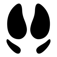 Buffalo paw icon print vector silhouette footprint