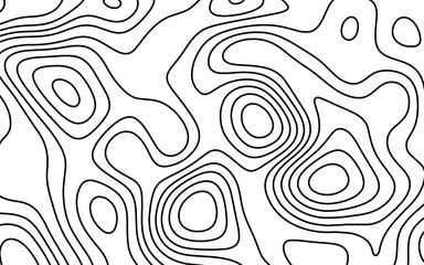 Topographic map pattern background vector. Abstract mountain terrain map background with abstract shape line texture. Topographic map lines, contour background. Geographic abstract grid.