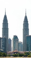 Skyscrapers in Urban Landscape Architecture of Modern City