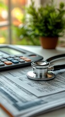 Calculating Healthcare Costs with Stethoscope and Calculator healthcare costs stethoscope calculator