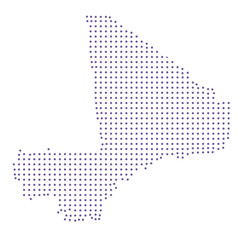 Obraz premium Maldives map dotted pattern design purple circle