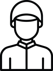 Delivery Boy Helmet Icon - Fast Food Courier Service

