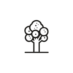 flat broccoli logo template