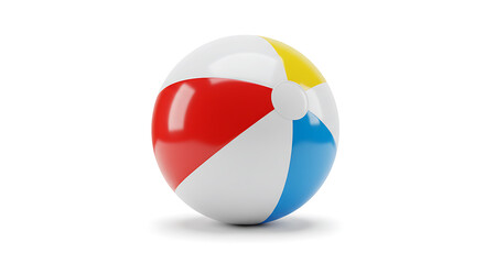 Naklejka premium Colorful Beach Ball Isolated on White Background