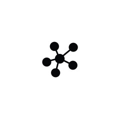 silhouette of network node connections on white background