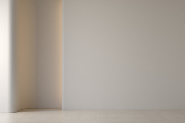 Modern style conceptual interior empty room 3d illustration