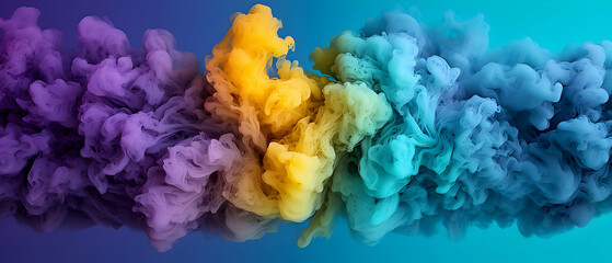 Fototapeta premium Colorful Abstract Ink Smoke Design