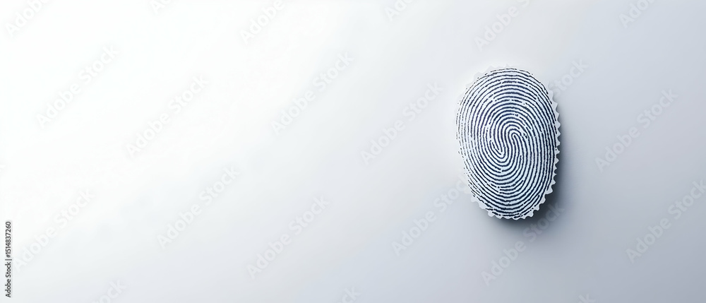 Poster abstract fingerprint pattern design on white background