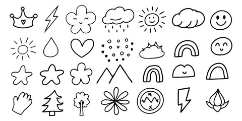 Obraz premium hand drawn alphabet