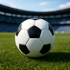 Football or Soccer ball on green grass