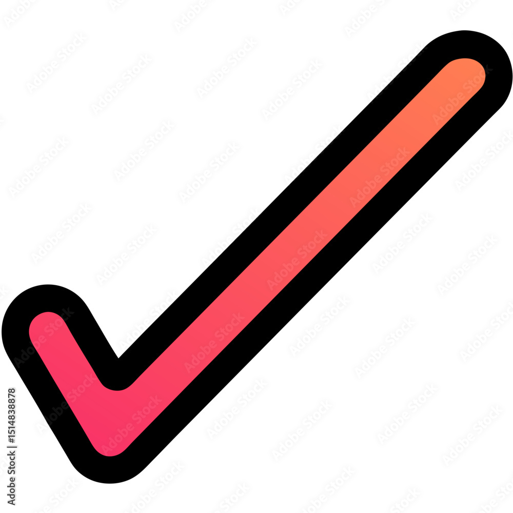 Poster check mark vector icon gradient design symbol validation accept