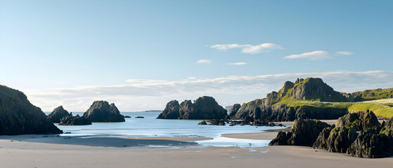 Rocky Coastline Beach Scene
