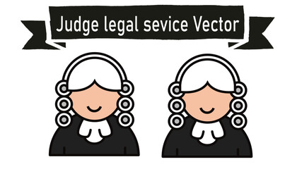 Judge legal service vector 