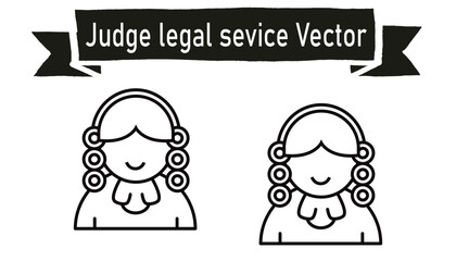 Judge legal service vector 