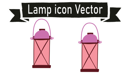 Lamp icon vector 