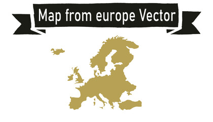Map from europe vector 