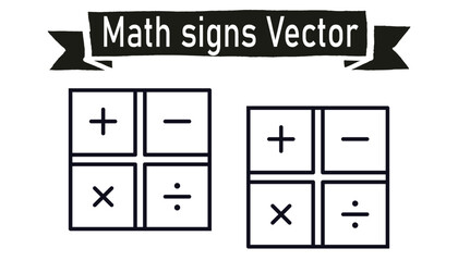 Math signs vector 
