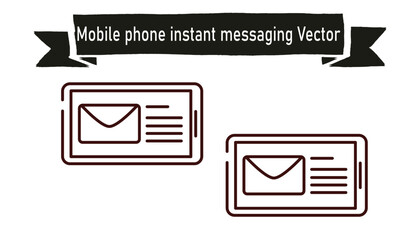 Mobile phone instant messaging vector 