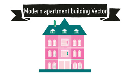 Modern apartment building vector 