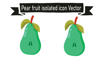 Pear fruit isolated icon vector 