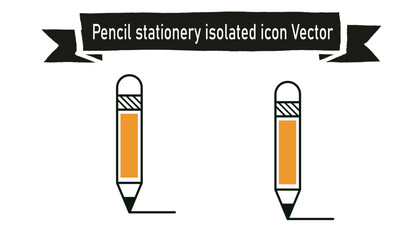 Pencil stationery isolated icon vector 