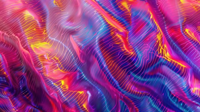 digital abstract background with pixelated distortions, futuristic glitch effects and cyberpunk aesthetics, neon lighting
