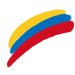Vibrant Colombia Flag with Brush Texture