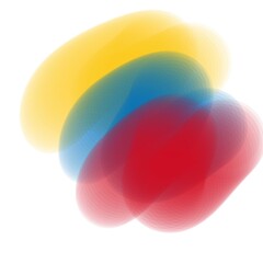 Colombian National Flag Illustration in Brush Strokes