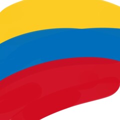 Naklejka premium Hand-Painted Colombia Flag Digital Art