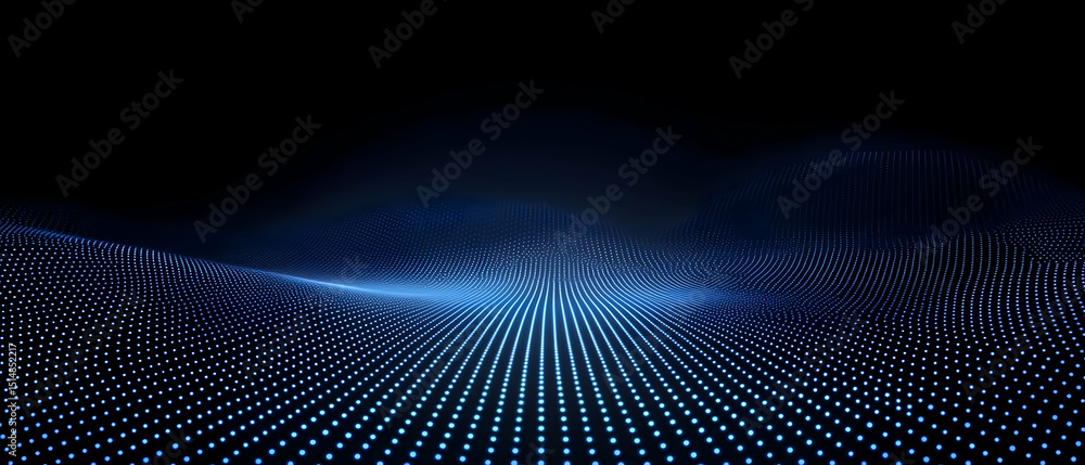 Poster abstract glowing dots pattern background