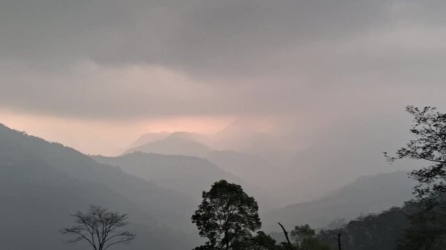 Pelling mountain scenic view, Sikkim, India