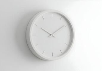 Minimalist White Wall Clock Modern Home Decor Time Management Office Clock Simple Design Clean Aesthetic Clock for Living Room Bedroom Kitchen