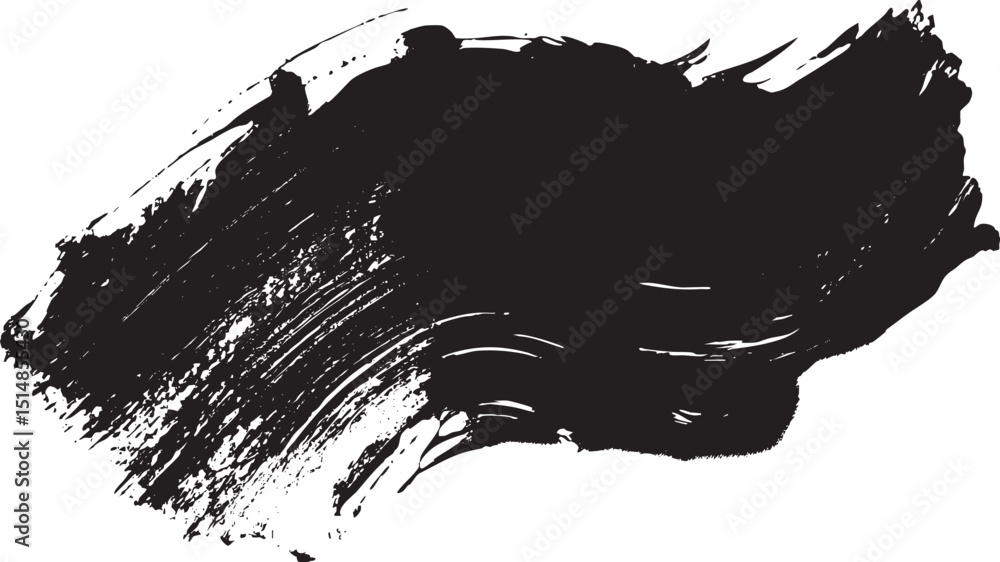 Poster isolated black brush ink texture background. artistic vector brush element set with grunge effect. i