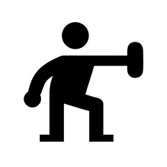 Silhouette of a person lifting weights
