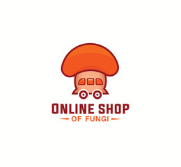 Mushroom manual vector logo design